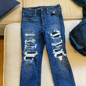 AE ripped jeggings